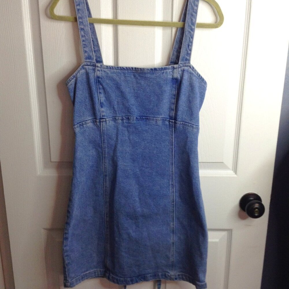 NWT Ellen/Anne Gillian Denim Corset Laces Zip "L" Indie Sleaze Sexy Whimsigoth
